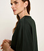 LANIUS effen blouse ELIN GREEN met 3/4 mouw van tencel