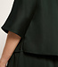 LANIUS effen blouse ELIN GREEN met 3/4 mouw van tencel