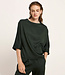 LANIUS effen blouse ELIN GREEN met 3/4 mouw van tencel
