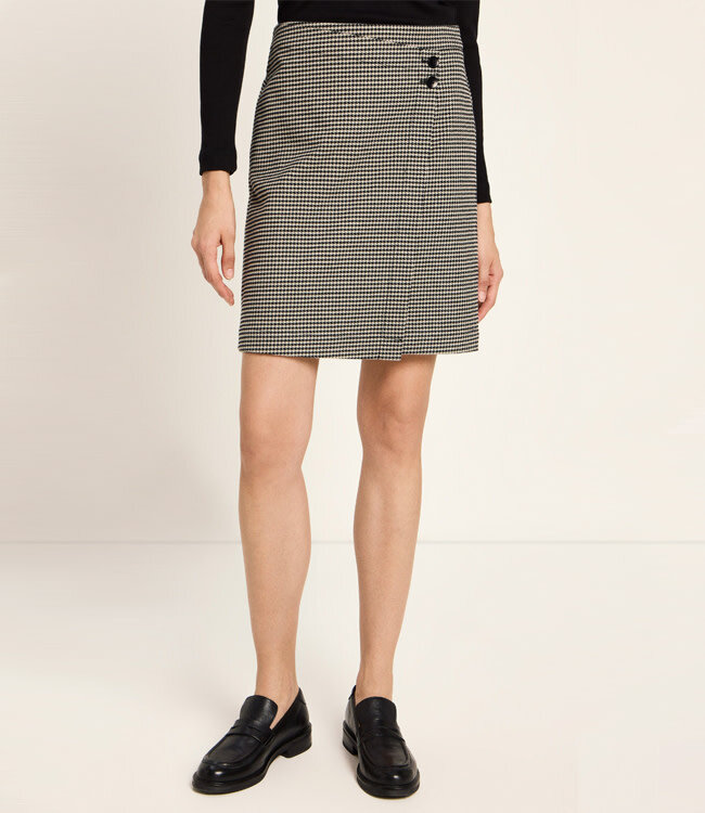 LANIUS pied-de-poule rok STINE met overslag