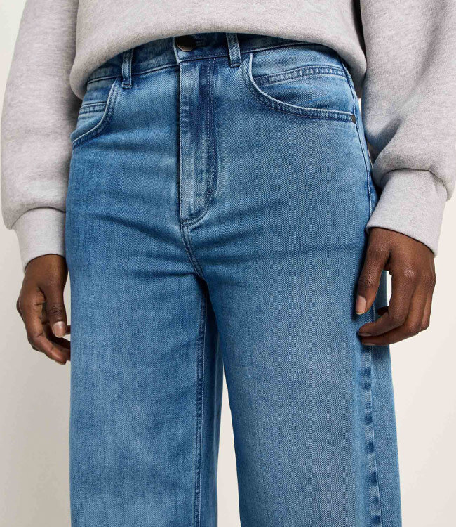 LANIUS mid waist spijkerbroek MARLENE MID BLUE