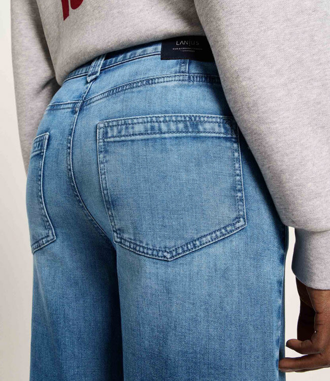 LANIUS mid waist spijkerbroek MARLENE MID BLUE