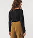 SKFK effen shirt ZUNNY BLACK met vierkante hals biokatoen