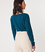 SKFK effen shirt ZUNNY OXFORD BLUE vierkante hals biokatoen
