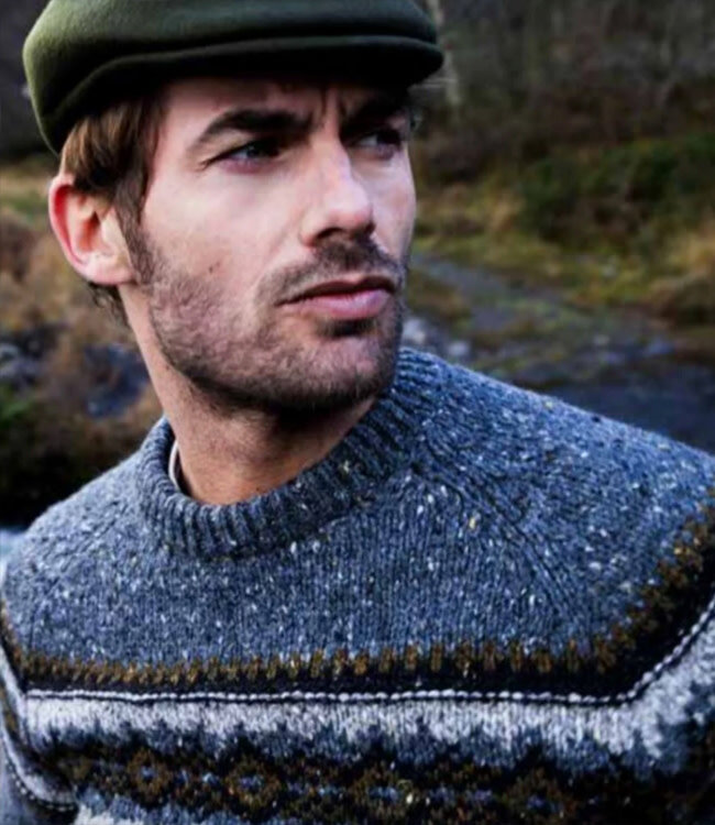 FISHERMAN Wollen trui RAOUL NAVY FAIRISLE pure merino