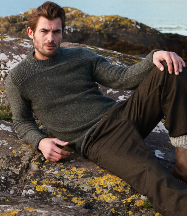 FISHERMAN Wollen trui HANS WOODLAND pure merinowol