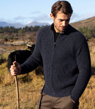 Fisherman out of Ireland FISHERMAN Wollen vest ODIN INDIGO merino cashmere