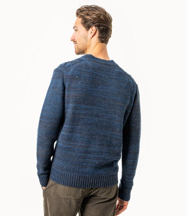 LIVING CRAFTS wollen kabel trui MADS met biologisch katoen