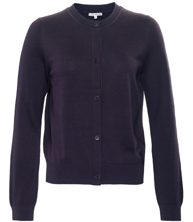 LIVING CRAFTS effen vest LIVA WINE van biologisch katoen