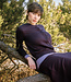 LIVING CRAFTS effen vest LIVA WINE van biologisch katoen