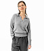 LIVING CRAFTS v-hals trui ALINA GREY biokatoen en wol
