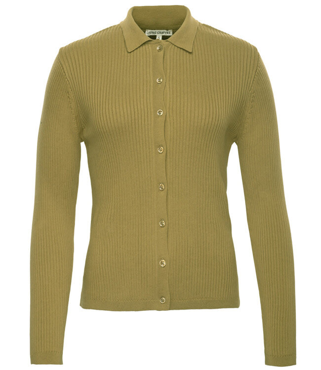 LIVING CRAFTS vest met kraag FREYA biologisch katoen