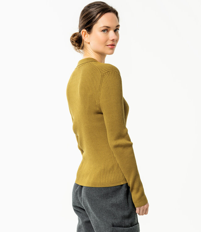 LIVING CRAFTS vest met kraag FREYA biologisch katoen