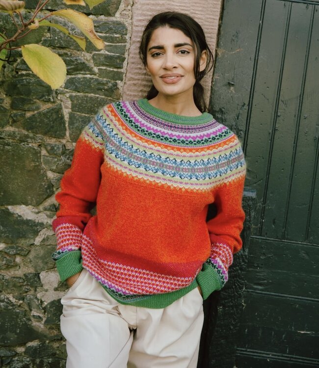 ERIBÉ merino wollen ALPINE TRUI met angora BELLAROSE