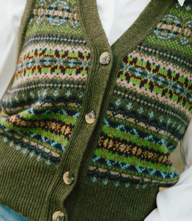 ERIBÉ wollen spencer dames vest KINROSS LODEN