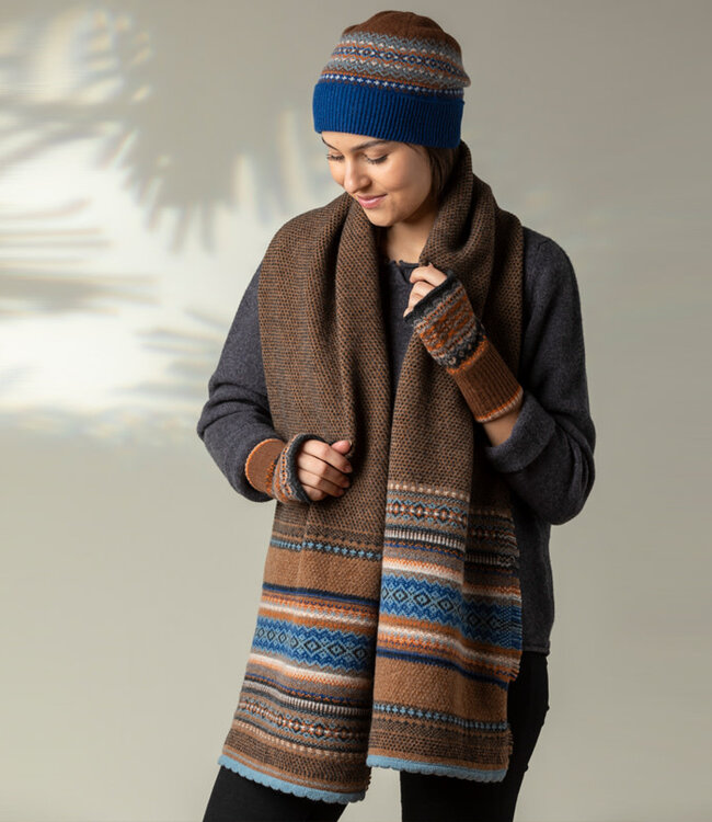 ERIBE Wollen sjaal shawl 100% merino lamswol ALPINE WINTER