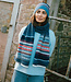 Eribé ERIBE Wollen sjaal shawl 100% merino lamswol ALPINE BLUE MORNING