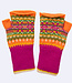 Eribé ERIBE Wollen POLSWARMERS 100% merino Fairisle ALLOA TULIP