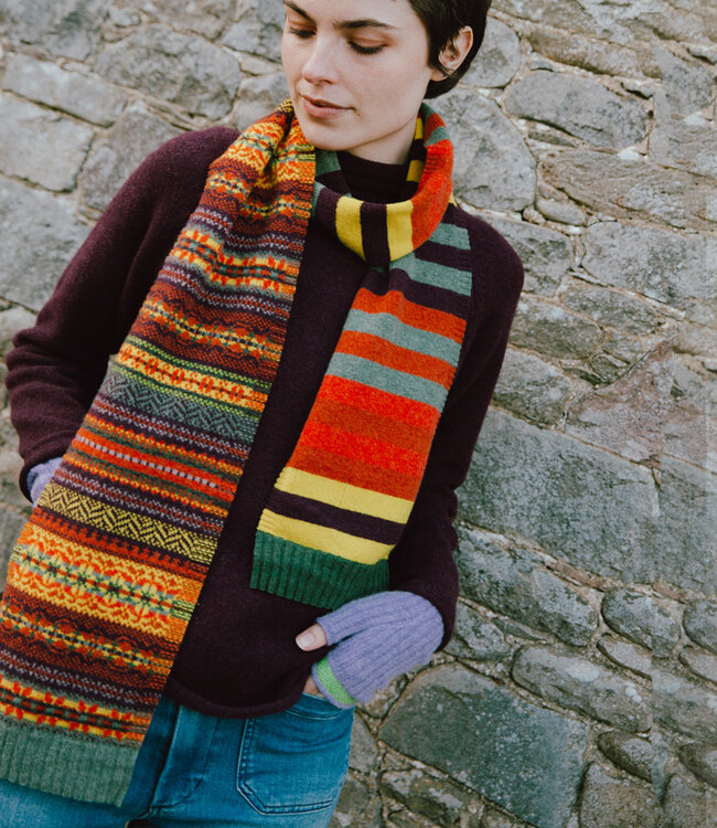 ERIBE Wollen sjaal 100% merino lamswol STOBO HARISSA