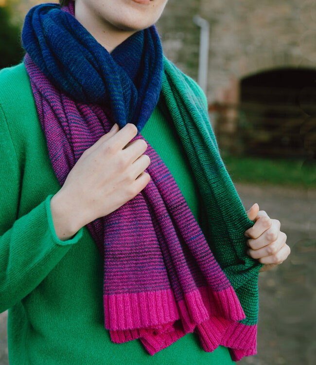 ERIBE grote wollen sjaal 100% merino lamswol TREELINE HONESTY