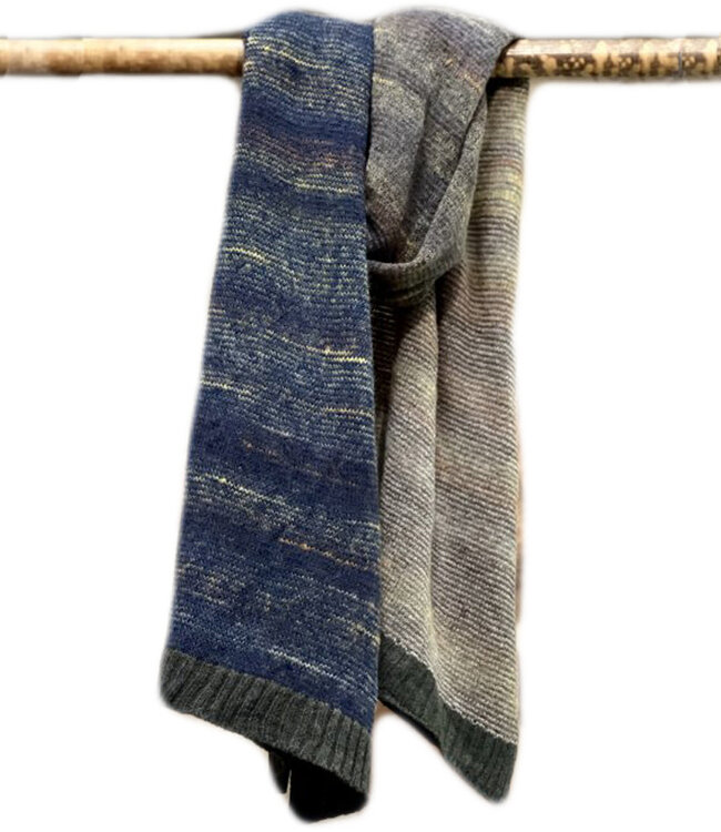 ERIBE grote wollen sjaal 100% merino lamswol TREELINE VOLE