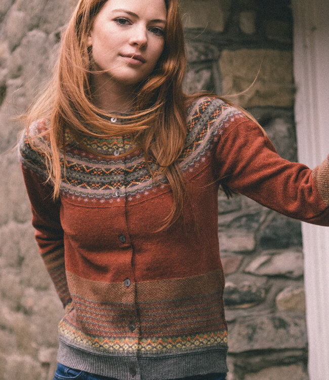 ERIBÉ merino wollen ALPINE VEST met angora COPPERLEAF