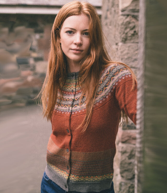 ERIBÉ merino wollen ALPINE VEST met angora COPPERLEAF