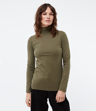 GIVN GIVN basic coltrui VIDANA KHAKI biologisch katoen jersey