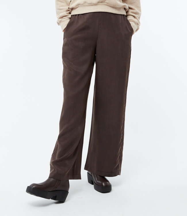 GIVN wijde pantalon broek MARLAN BROWN ecovero