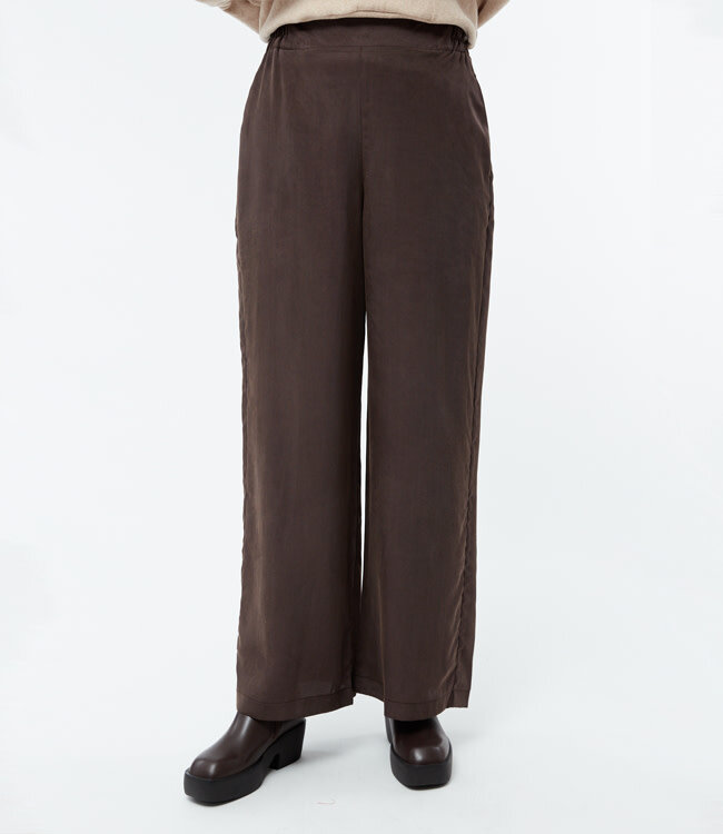 GIVN wijde pantalon broek MARLAN BROWN ecovero