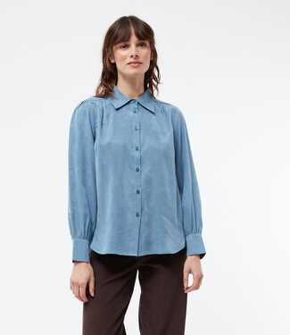 GIVN GIVN effen blouse KASSIA CLOUDY van ecovero