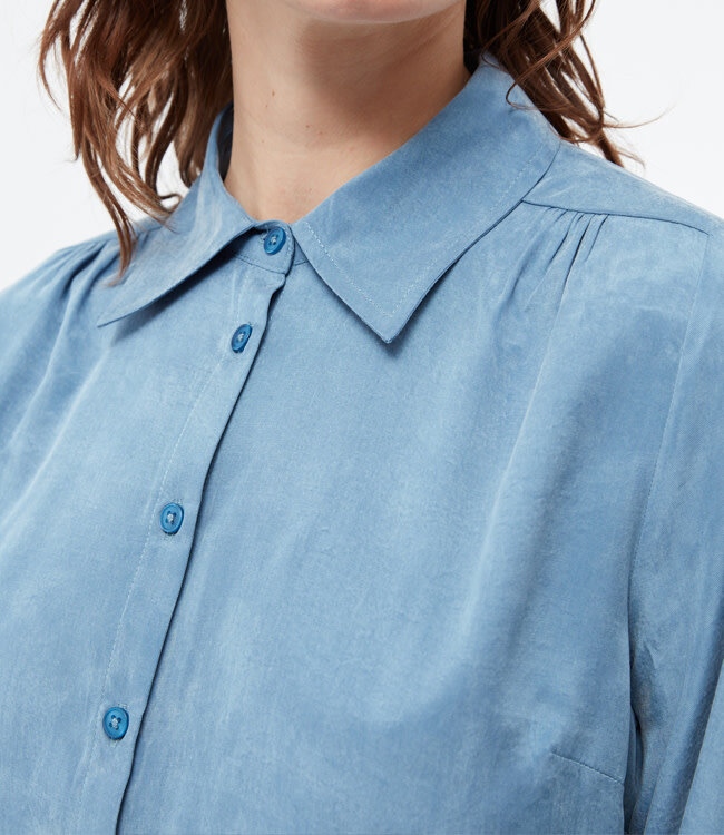 GIVN effen blouse KASSIA CLOUDY van ecovero