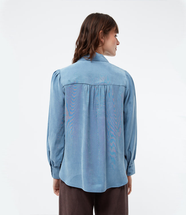 GIVN effen blouse KASSIA CLOUDY van ecovero