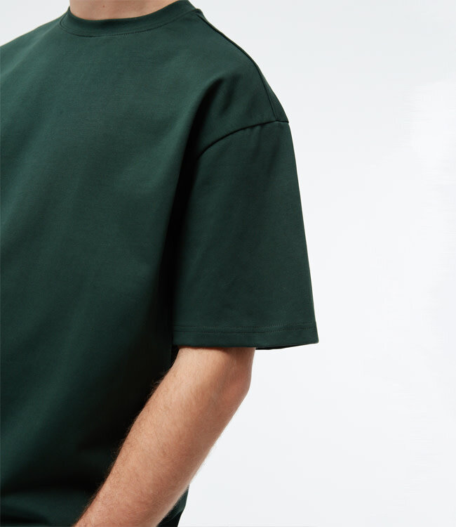 GIVN effen t-shirt CLIFFT GREEN van biologisch katoen