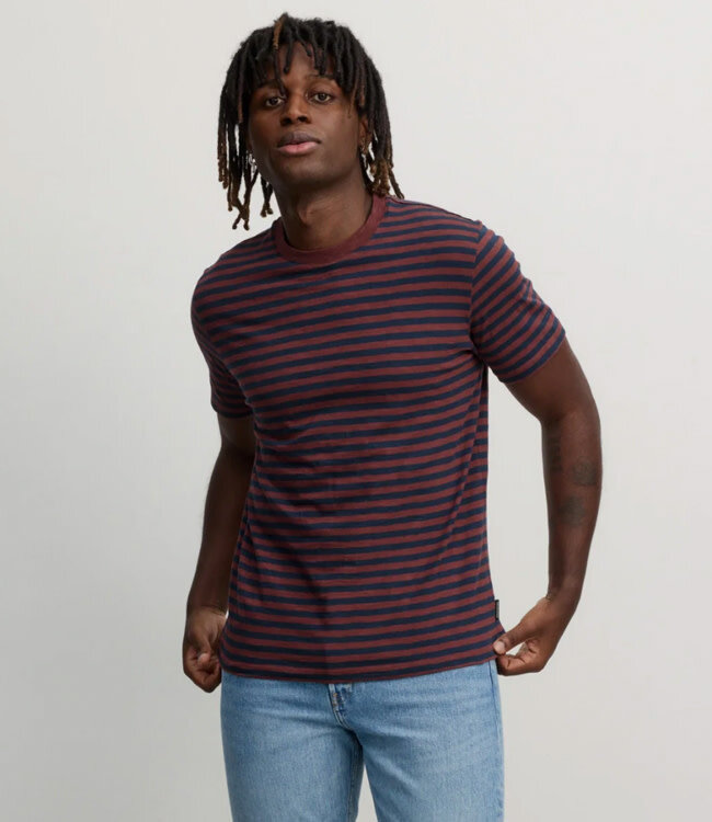 RECOLUTION gestreept shirt DELONIX biologisch katoen