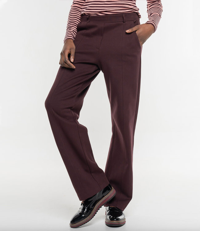ALMA LOVIS gabardine pantalon LIDA GRAPE biologisch katoen