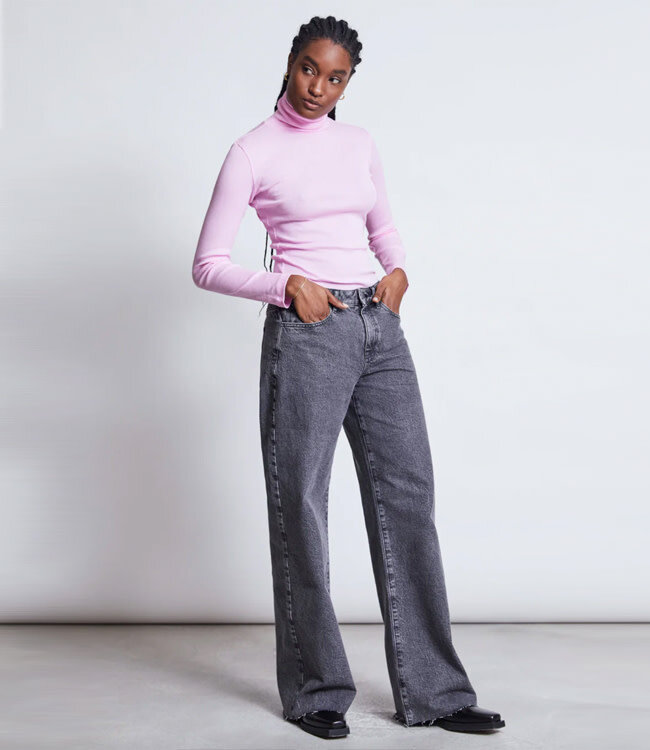 JAN 'N JUNE high waist spijkerbroek SUNNY GREY biokatoen