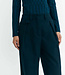 THINKING MU wijde pantalon met plooien PAT NAVY