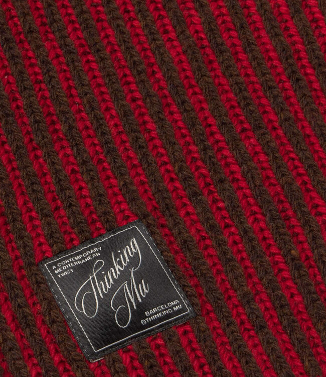 THINKING MU Wollen sjaal shawl 100% merino GHEDE RED
