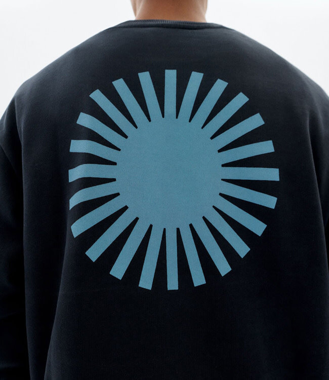 THINKING MU sweater SOL NAVY van biologisch katoen