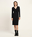 LANIUS jurk met overslag TINE BLACK tencel & biologisch katoen