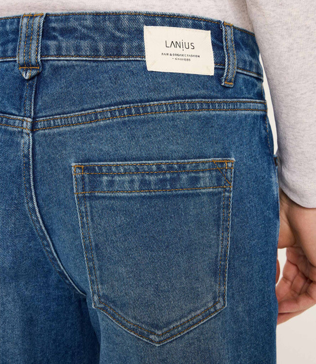 LANIUS wide leg spijkerbroek TOSCA MID BLUE