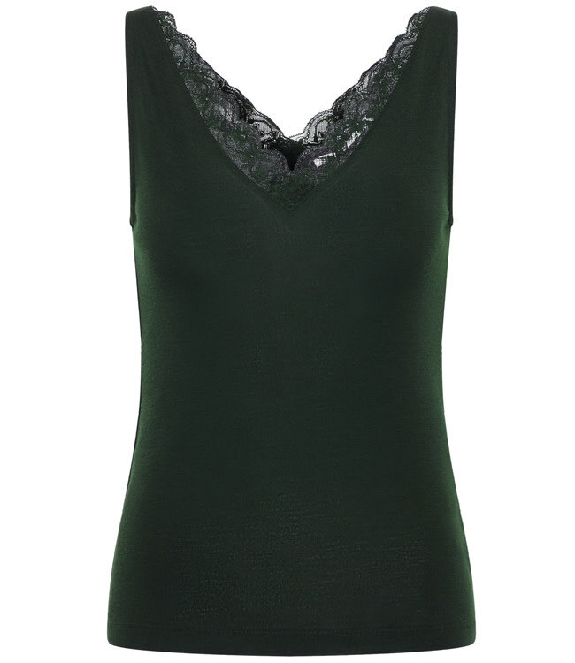 LANIUS wollen hemd met kant JILL FOREST