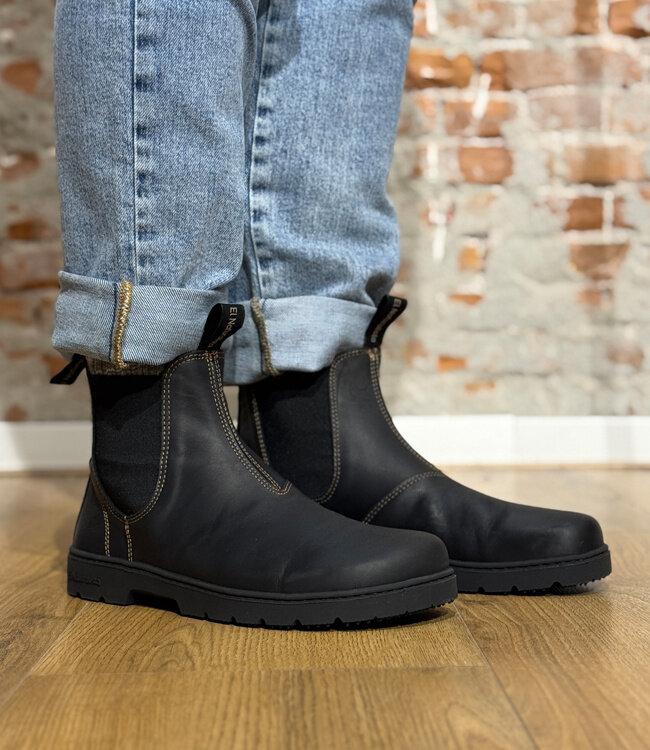 EL NATURALISTA duurzame chelsea boot BLACK unisex
