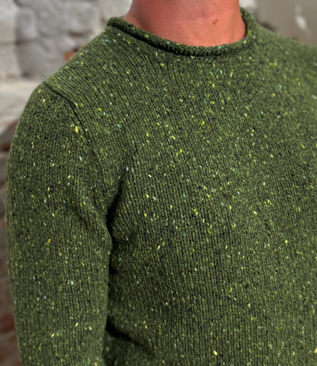 FISHERMAN wollen trui van pure merino JOEP SHAMROCK