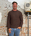 Fisherman out of Ireland Wollen trui TED CHESTNUT van merino en cashmere FISHERMAN