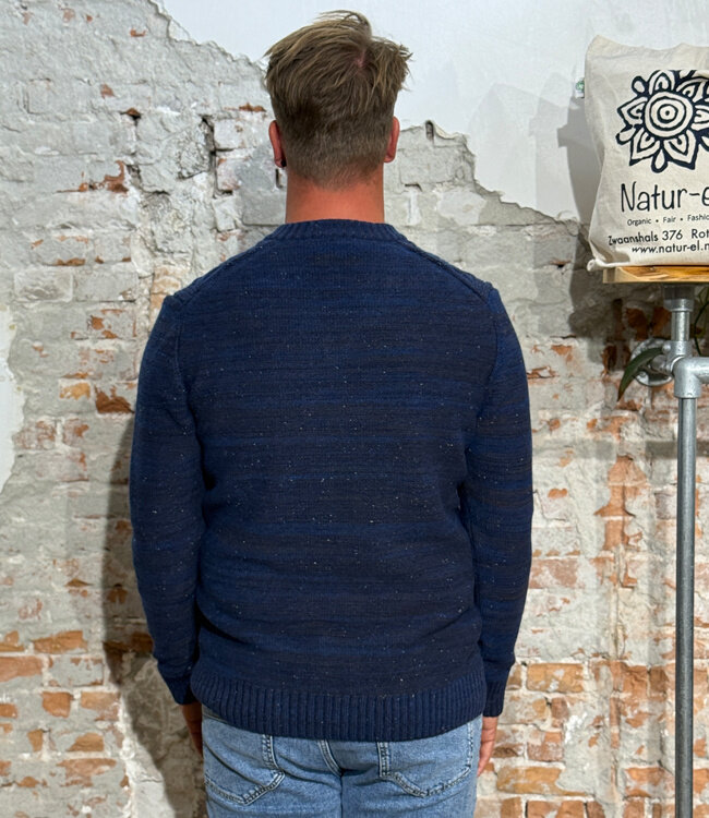 LIVING CRAFTS wollen kabel trui MADS met biologisch katoen