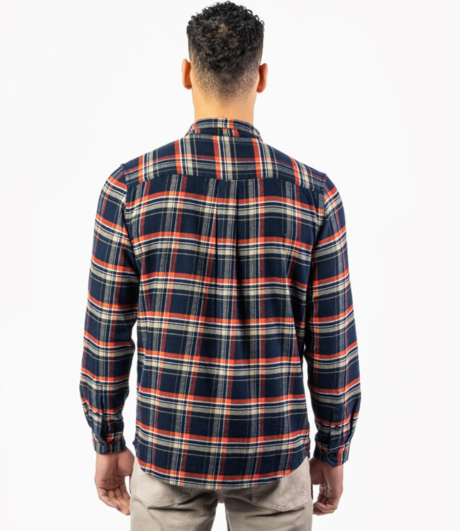 LIVING CRAFTS geruit overhemd GORDON PUMPKIN flanel