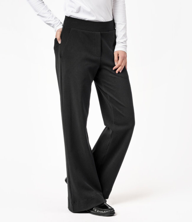 LIVING CRAFTS relax broek met wijde pijpen DANI BLACK