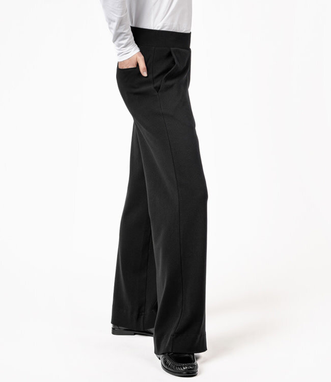 LIVING CRAFTS relax broek met wijde pijpen DANI BLACK